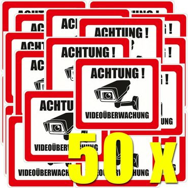 ACHTUNG! Videoüberwachung Aufkleber