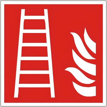 Brandschutzschild als Symbol Leiter nach ISO 7010 / F 003 versch. Varianten