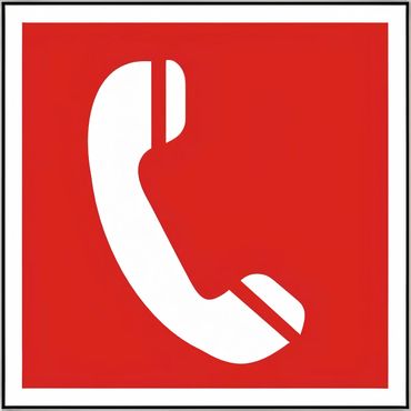 Schild Symbol Brandmeldetelefon BGV A8 / F 06 versch. Varianten