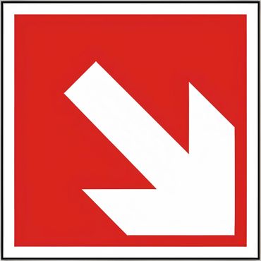 Schild Symbol Richtungsangabe aufwärts / abwärts / schräg BGV A8 / F 02 versch. Varianten