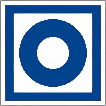 Brandschutzschild Symbol Hausmelder - blau - ISO 6309 No.1 und BGV A 8 / F 08 - versch. Varianten - selbstklebend , rückseitig geschlitzt