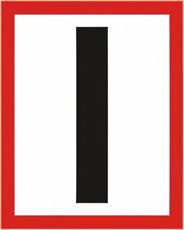 Brandschutzzeichen Symbol Brandwand DIN 4066 - Größe 200 x 250 mm- Material Kunststoff 1mm - flach