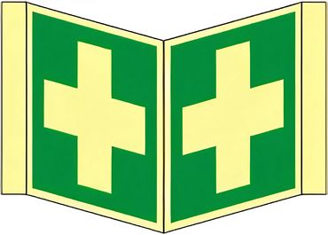 Nasenrettungsschild als Symbol Erste Hilfe nach ISO 7010 - E 003 - versch. Ausführungen