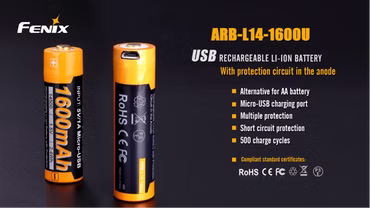 FENIX ARB-L14-1600U GESCHÜTZTER MIGNON AA LR6 LI-IONEN AKKU