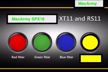 MecArmy Farbfilter SPX18 in verschiedenen Farben - zum Aufschrauben passt auch bei Klarus, Farbe: gelb