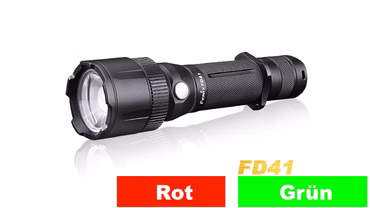Fenix FD41 rot oder grün LED mit einer optischen Linse für Jäger - Vorführmodell, Farbe: rot