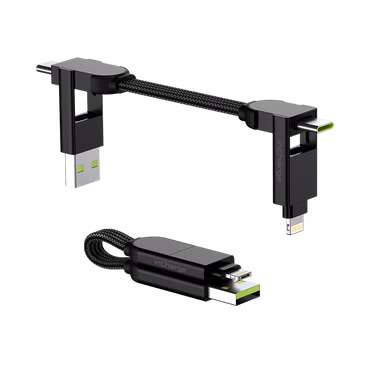 inCharge X das das universellste aller Ladekabel kompatibel mit Apple Samsung und Co, Farbe: schwarz