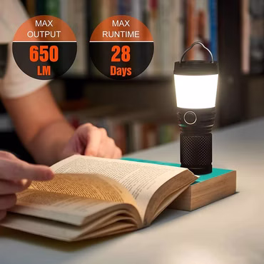 Lumintop CL2 Universal aufladbare Campinglaterne mit 4x Li-Ionen Akkus auch für AA Batterien