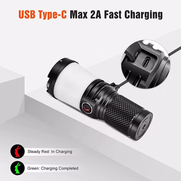 Lumintop CL2 Universal aufladbare Campinglaterne mit 4x Li-Ionen Akkus auch für AA Batterien