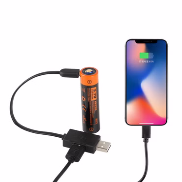 Manker Li-Ion Akku Typ 18650 - 2600mAh -  USB-C aufladbar
