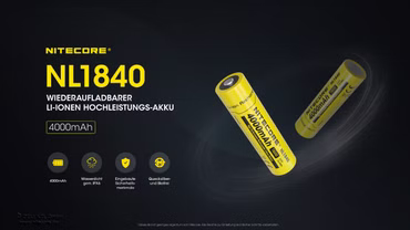 Nitecore Li-Ion Akku Typ 18650 - 4000mAh - NL1840