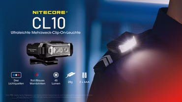 Nitecore Clipleuchte CL10 - für AAA Batterie