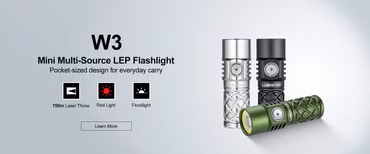 Lumintop W3 kombiniert COB Licht mit LEP Licht und rotes Licht, Farbe: schwarz