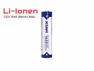 4 Stück Xtar AAA 1,5V 1620mWh (ca. 1000mAh) (Micro, LR03) Li-Ionen-Akku (Wiederaufladbar) mit *Indikator