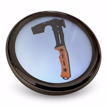 JoJos Vision Button – Der digitale Mini-Bildschirm zum Anstecken, Farbe: grau
