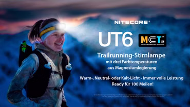Nitecore UT6 Trailrunning Stirnlampe – 1600 Lumen mit Akku NL1840R