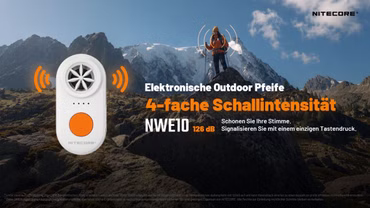 Nitecore elektronisches Notsignalgerät NWE10, Farbe: schwarz