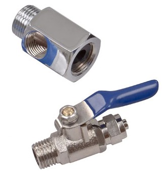 Anschluss-Set für Wasserfilter inkl. Eckventiladapter & Absperrhahn