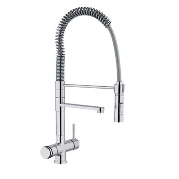 Designer Spiralfeder-3-Wege-Wasserhahn LUXURY PURE, Chrom