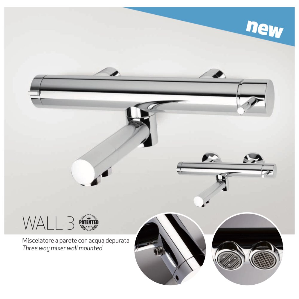3-Wege-Wandarmatur WALL 3, Chrom - Photo 2
