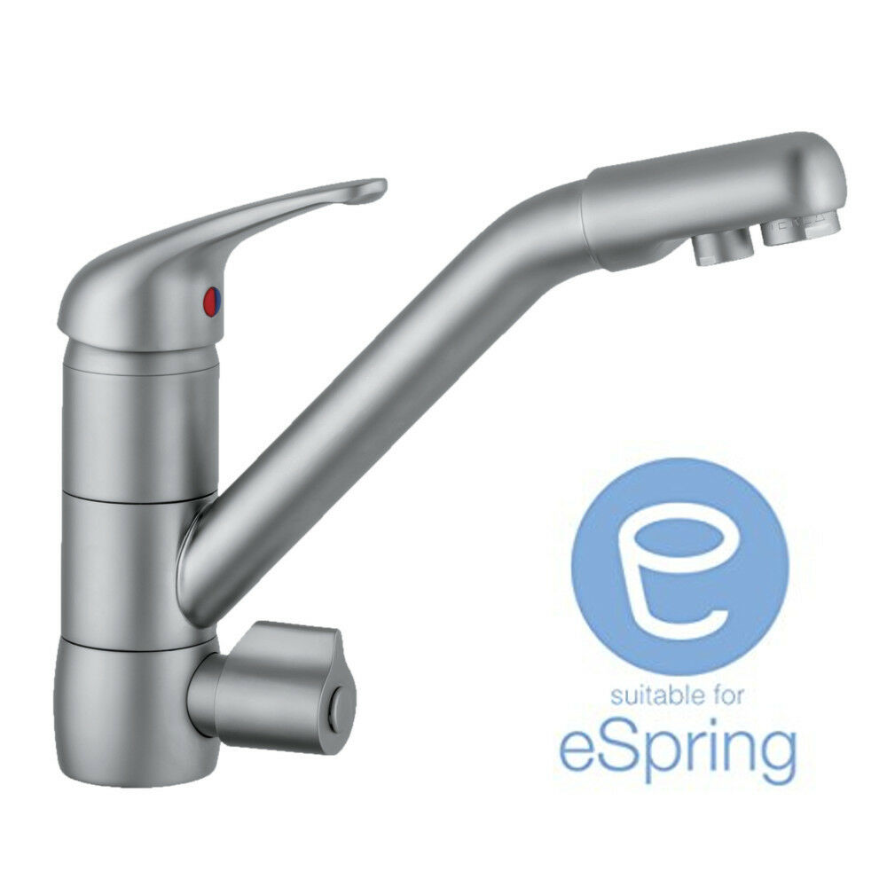 3-Wege-Wasserhahn SIENA Edelstahl Look geeignet für AMWAY eSpring Wasserfilter - Photo 0