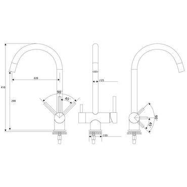 3-Wege-Wasserhahn ARLES INOX METAL FREE (NEUHEIT) - Photo preview 1