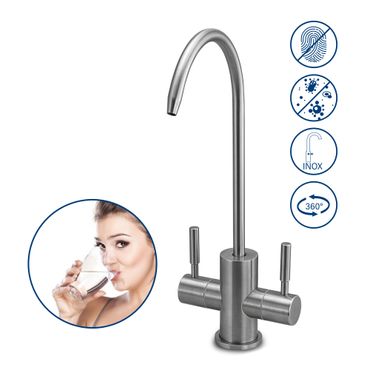 2-Wege-Wasserhahn TWISTER, Edelstahl massiv 2.0