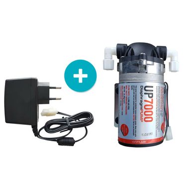 Umkehrosmoseanlagen Pumpe UP7000 High Flow Booster 75GPD 24 Volt + Netzteil 230v