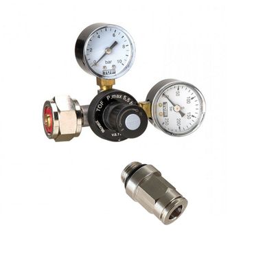 CO2 Druckminderer für Mehrwegflaschen inkl. Connector geeignet für Quooker 
