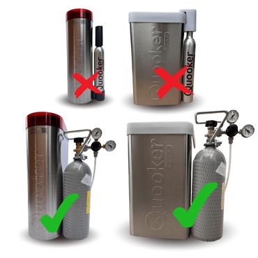 CO2 Druckminderer inkl. 2 kg CO2 Flasche geeignet für Quooker  System