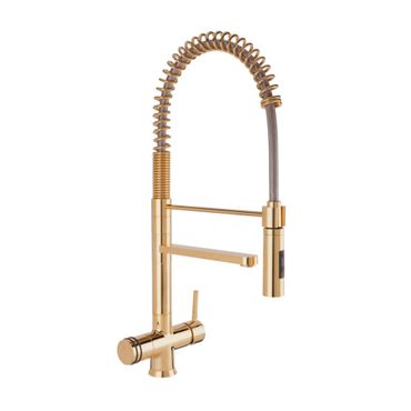 Designer Spiralfeder-Drei-Wege-Wasserhahn LUXURY BRONZATO, Antike Messing