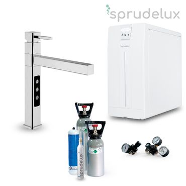 Untertisch-Tafelwassersystem SPRUDELUX® POWER SODA inkl. 5-Wege-Armatur STRATOS