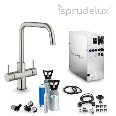 Untertisch-Trinkwassersystem INOX inkl. 5-Wege-Armatur ESTETICA aus Edelstahl massiv