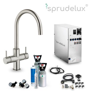 Untertisch-Trinkwassersystem INOX inkl. 5-Wege-Armatur UNICA Edelstahl massiv 