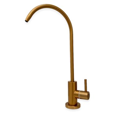 Ein-Weg-Osmose-Wasserhahn SOFIA, Edelstahl massiv, Edelstahl gebürstet, Schwarz Matt, Bronze fein gebürstet