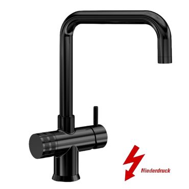 Designer Drei-Wege-Wasserhahn GM U-Auslauf FULL BLACK (NIEDERDRUCK)