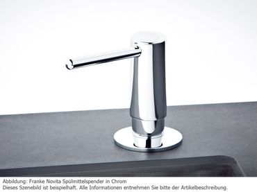 Franke Novita Steel Edelstahl massiv Spülmittelspender - Photo preview 2