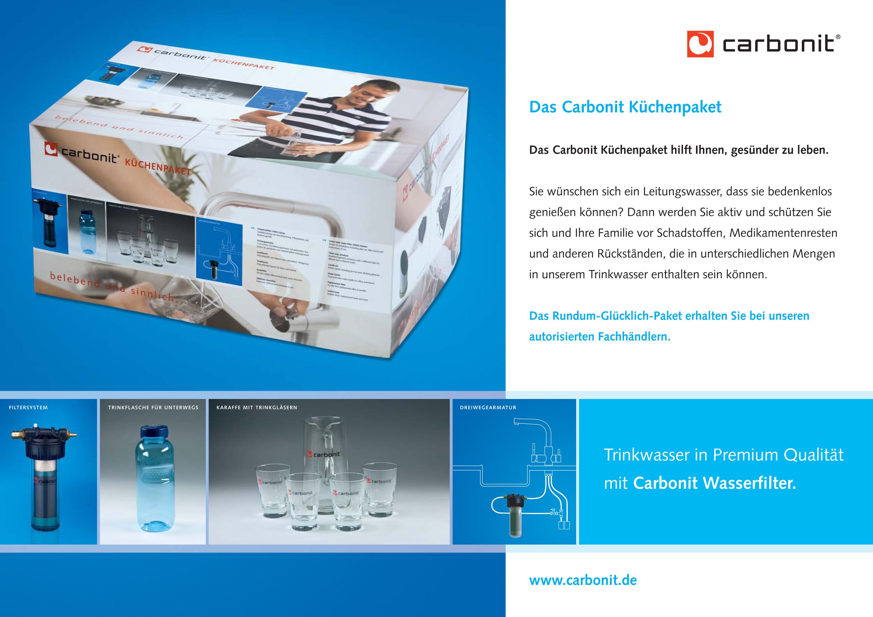 CARBONIT VARIO KÜCHENPAKET inkl. 3 Wege Wasserhahn WS7 Chrom - Photo 1