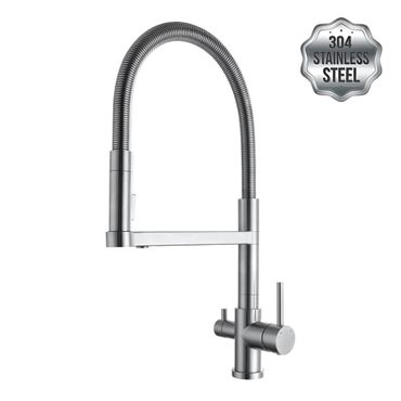 3-Wege-Brause-Armatur ELIT-ALTEA Edelstahl massiv 2.0 – Für Umkehrosmose und Wasserfiltersysteme
