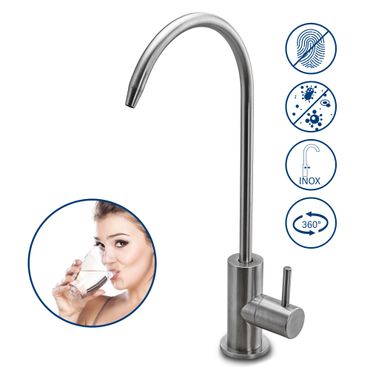 Ein-Weg-Osmose-Wasserhahn SOFIA, Edelstahl massiv GT600 