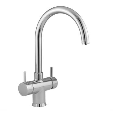 Designer 5-Wege-Wasserhahn NOBIUS Chrom C-Auslauf