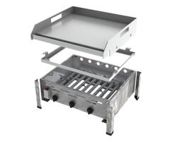 Plancha Griddle Platte Gasbräter 3 - flammig - Bild 1