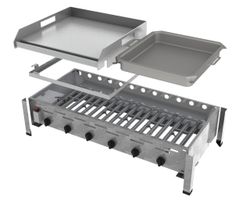 Gastrobräter 6-flammig Kombi mit Griddleplatte - Bild 1