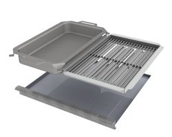 Kombi-Set 4-teilig Pfanne + Rost + Flammabdeckung + Fettwanne für Gastrobräter 3-flammig - Bild 0 Kombi-Set 4-teilig Pfanne + Rost + Flammabdeckung + Fettwanne für Gastrobräter 3-flammig