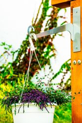 Wandhalter für Lampen, Laternen, Deko und Blumenampeln aus Edelstahl - Bild 2