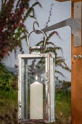 Wandhalter für Lampen, Laternen, Deko und Blumenampeln aus Edelstahl - Bild 3