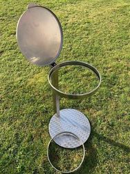 Müllsackhalter aus Edelstahl mit Klappdeckel + Boden - Bild 5