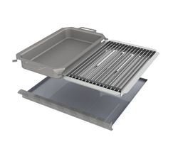 Kombi-Set 4-teilig Pfanne + V2A Rost Einzelstäbe + Flammabdeckung + Fettwanne für Gastrobräter 3-flammig - Bild 1 Kombi-Set 4-teilig Pfanne + V2A Rost Einzelstäbe + Flammabdeckung + Fettwanne für Gastrobräter 3-flammig - Bild 1