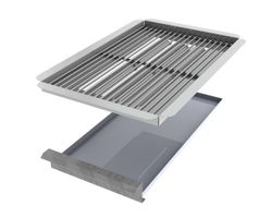 Nachrüstset 3-teilig Rost+ Flammabdeckung+Fettwanne - Bild 0 Nachrüstset 3-teilig Rost+ Flammabdeckung+Fettwanne