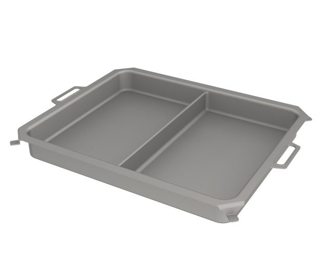 Edelstahlpfanne 60mm geteilt Edelstahlpfanne 60mm geteilt